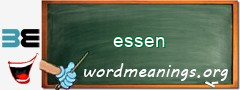 WordMeaning blackboard for essen